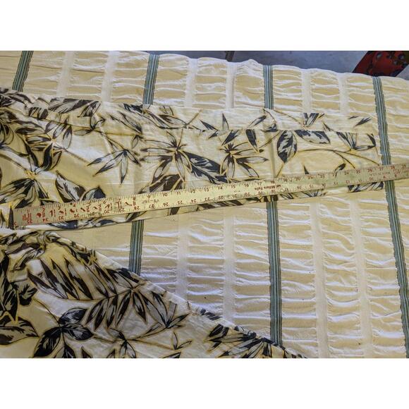 J. Crew Womens Size 2 Cropped Gold Foil Leaf Linen Garden Pant w/Pockets - Picture 3 of 4